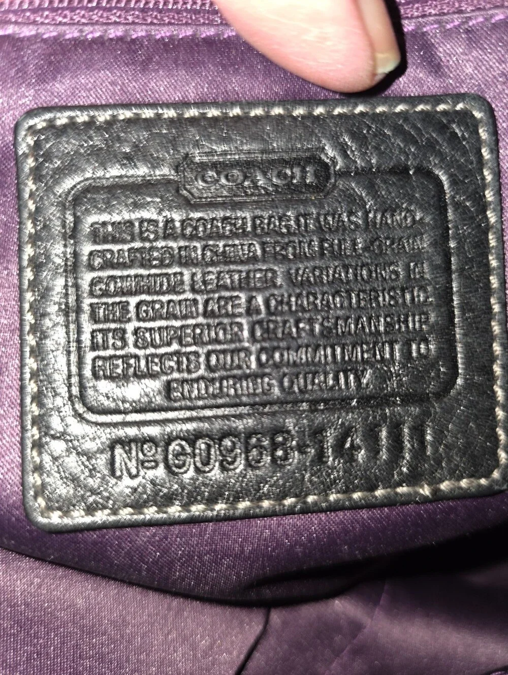 Coach tote pebbled